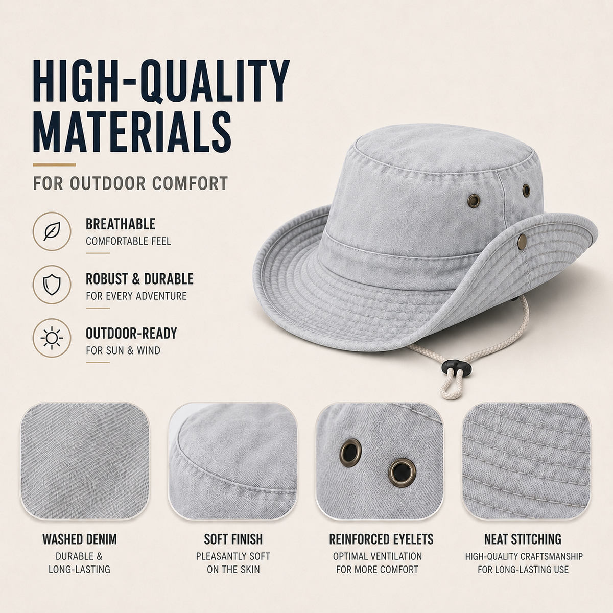 Nordspur | Sunrova Unisex Solid Colour Bucket Hat