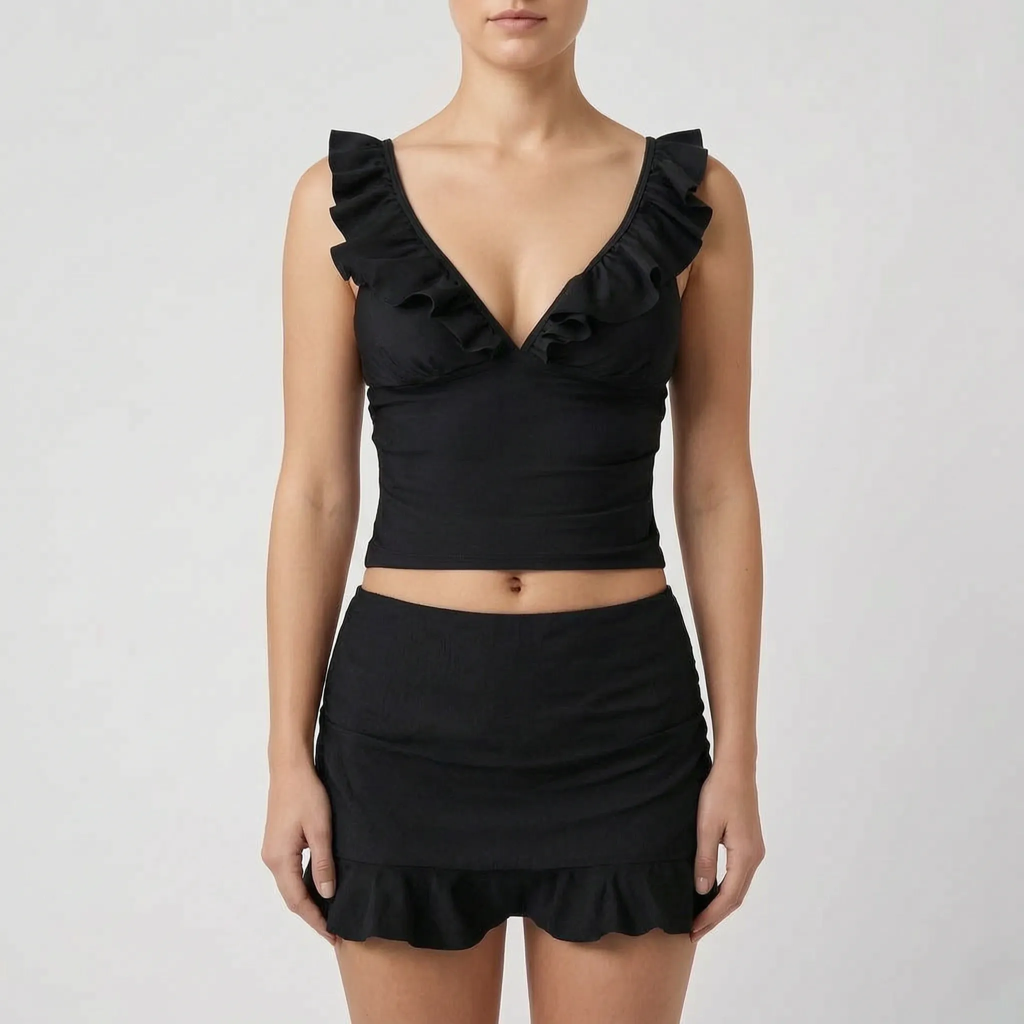 Nordspur | Swimaire Textured Two-Piece Tankini Swimsuit