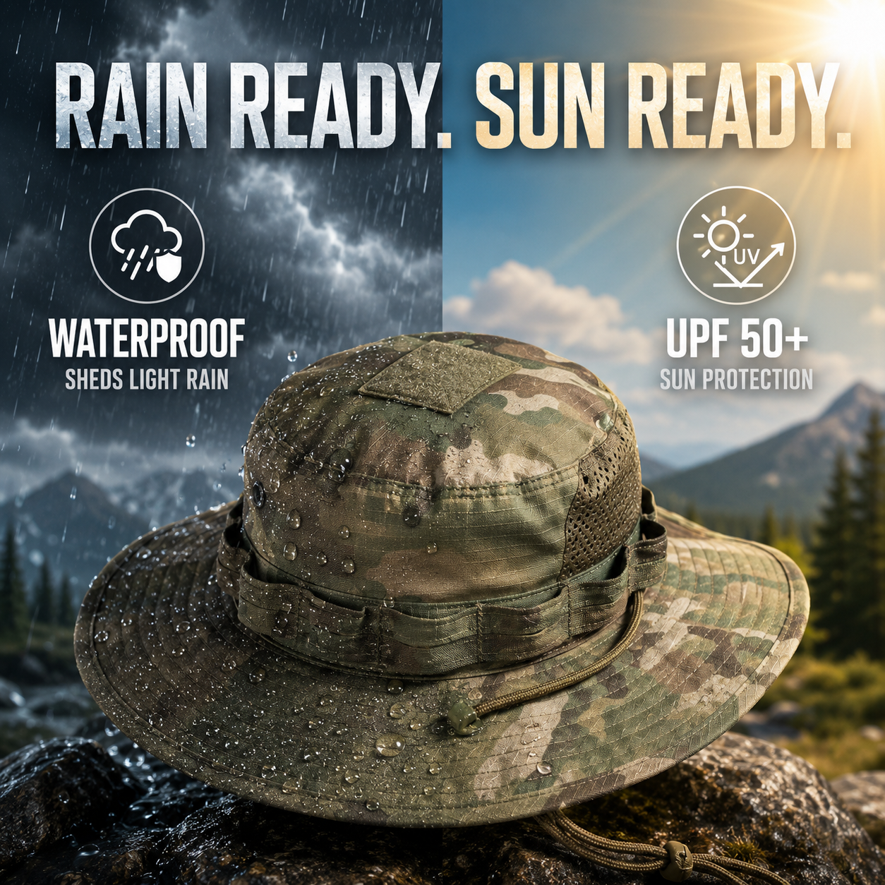 Nordspur | Tacventu Wide-Brim Tactical Camouflage Bucket Hat