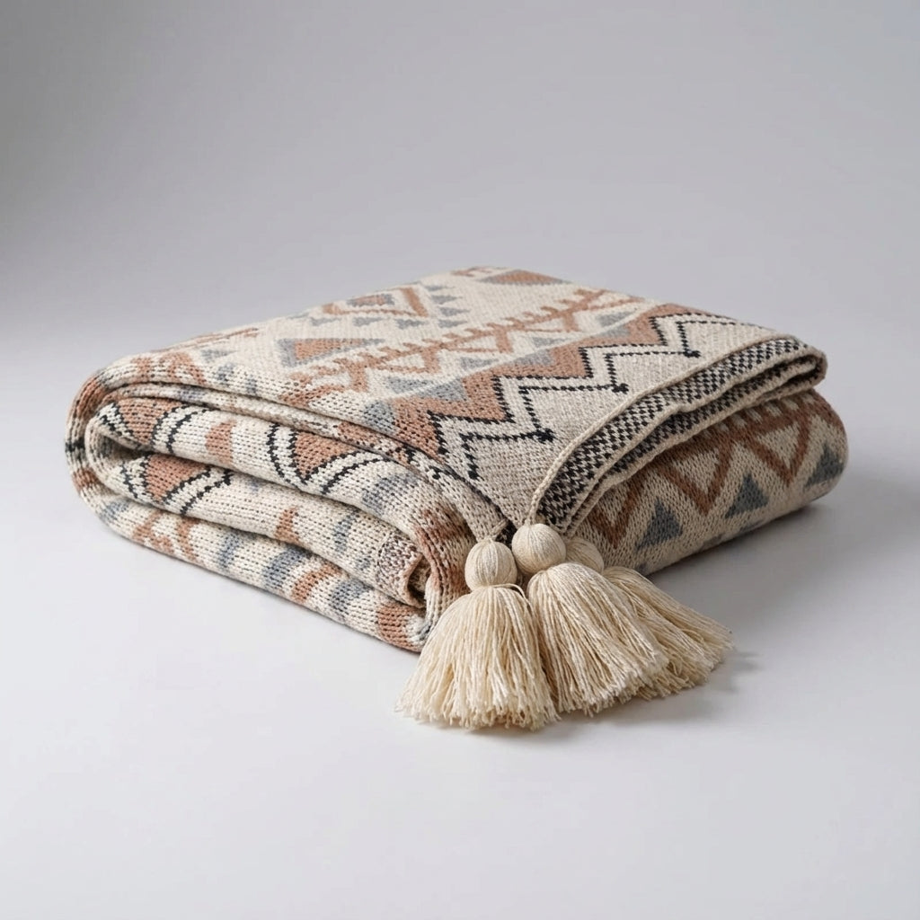 Nordspur | Tasselune Knitted Tassel Throw Blanket