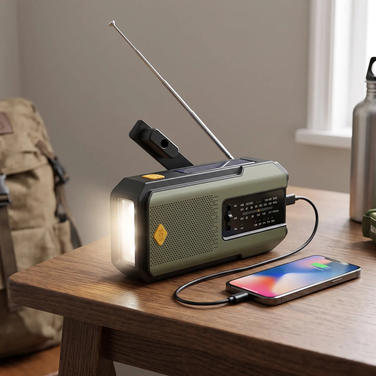 Nordspur | Tavelon Crank Powered Weather Radio With Flashlight