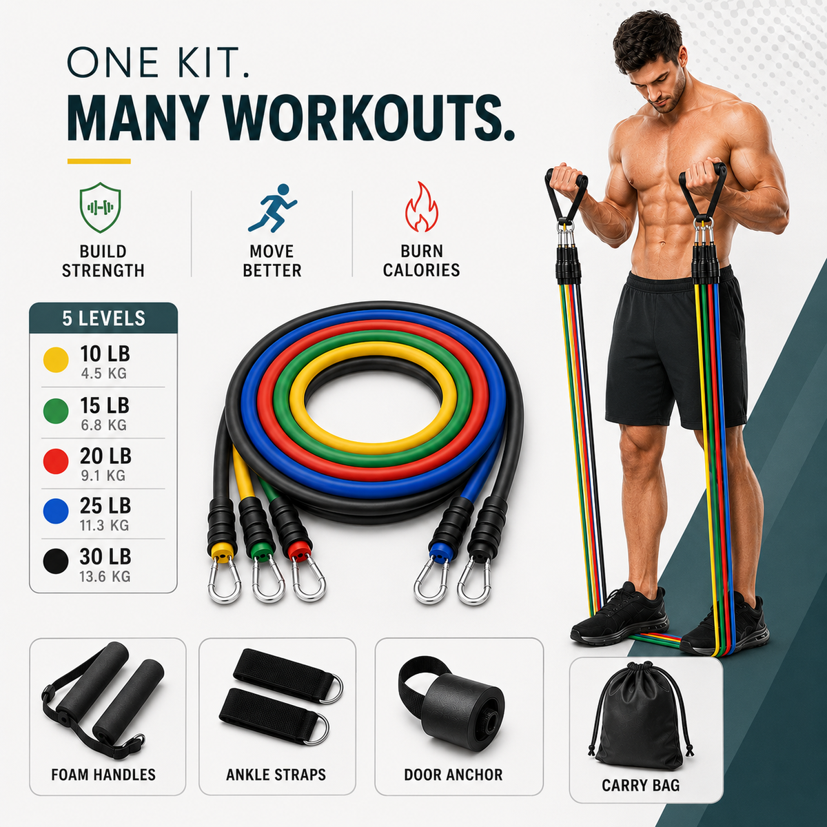 Nordspur | Tensira 11-Piece resistance Band Set