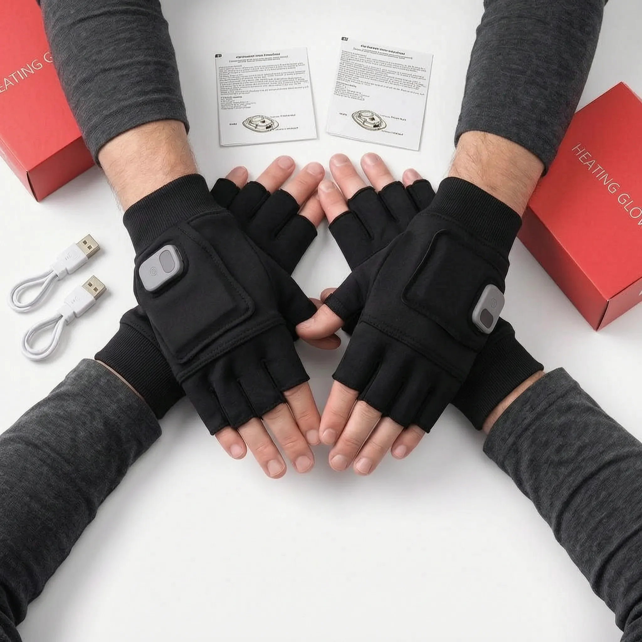 Nordspur | ThermaMitts Rechargeable Fingerless Heated Gloves