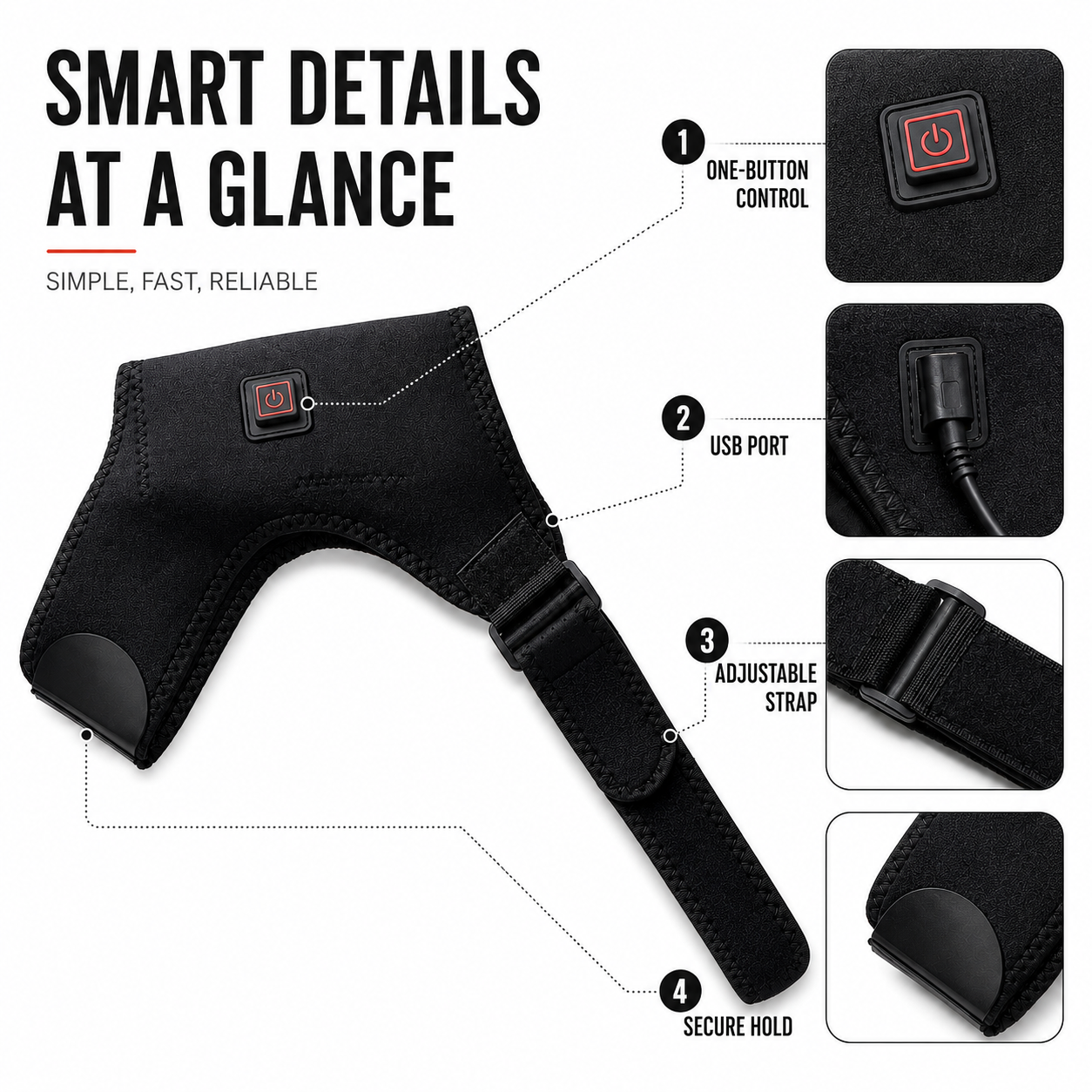 Nordspur | ThermaSoothe Heated Shoulder Support Wrap