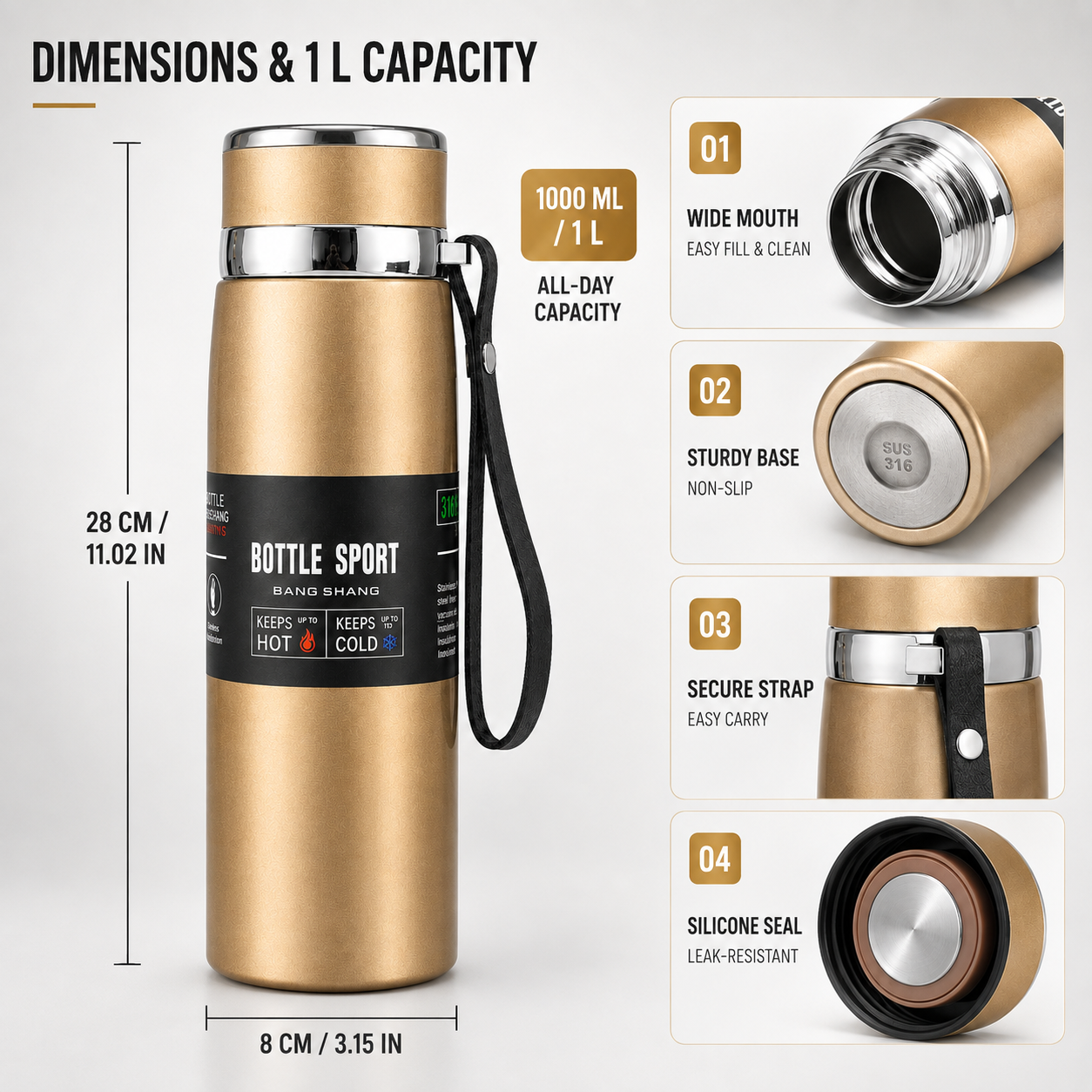 Nordspur | ThermaVault Stainless Steel Vacuum Bottle