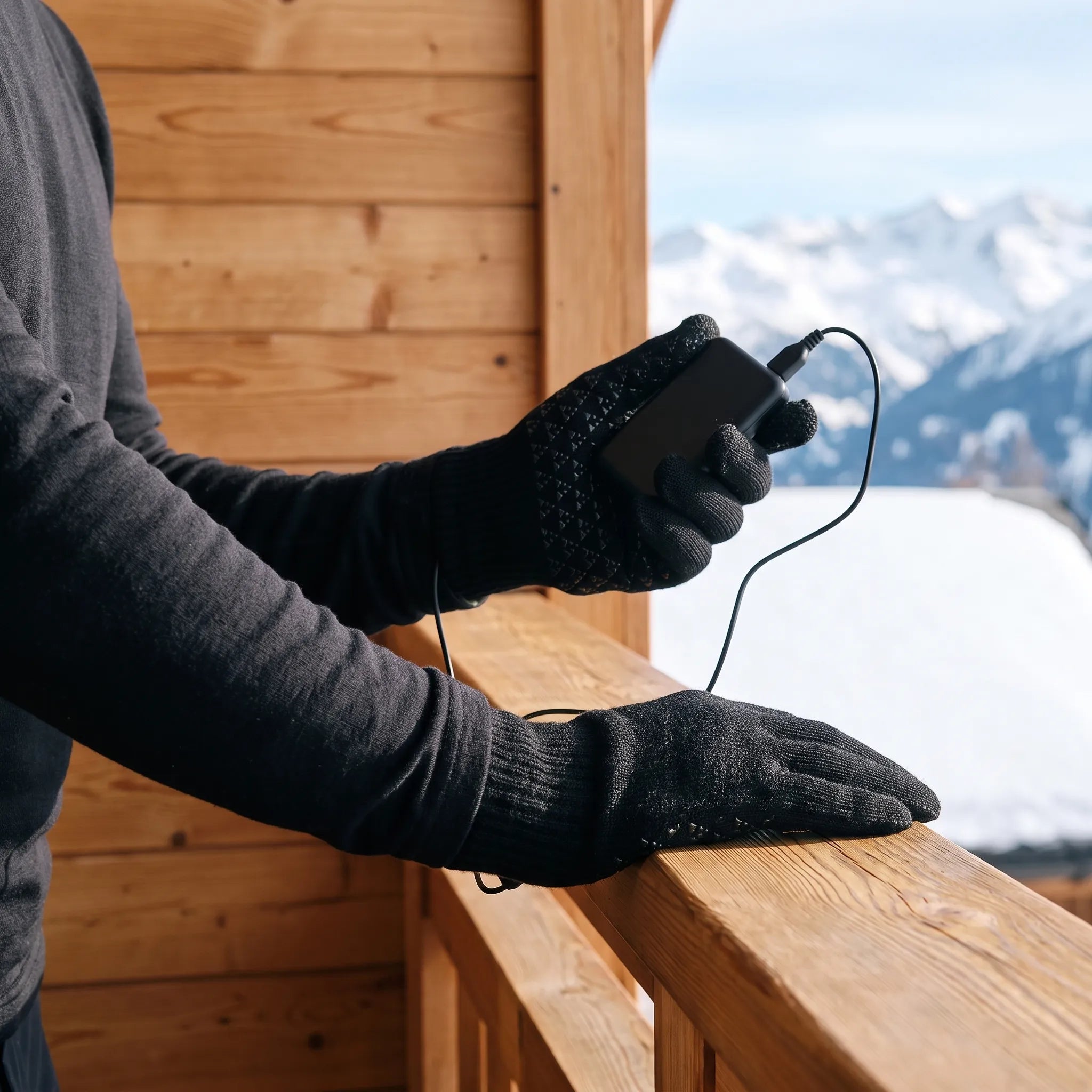 Nordspur | ThermiGrip Knitted USB Heated Winter Gloves