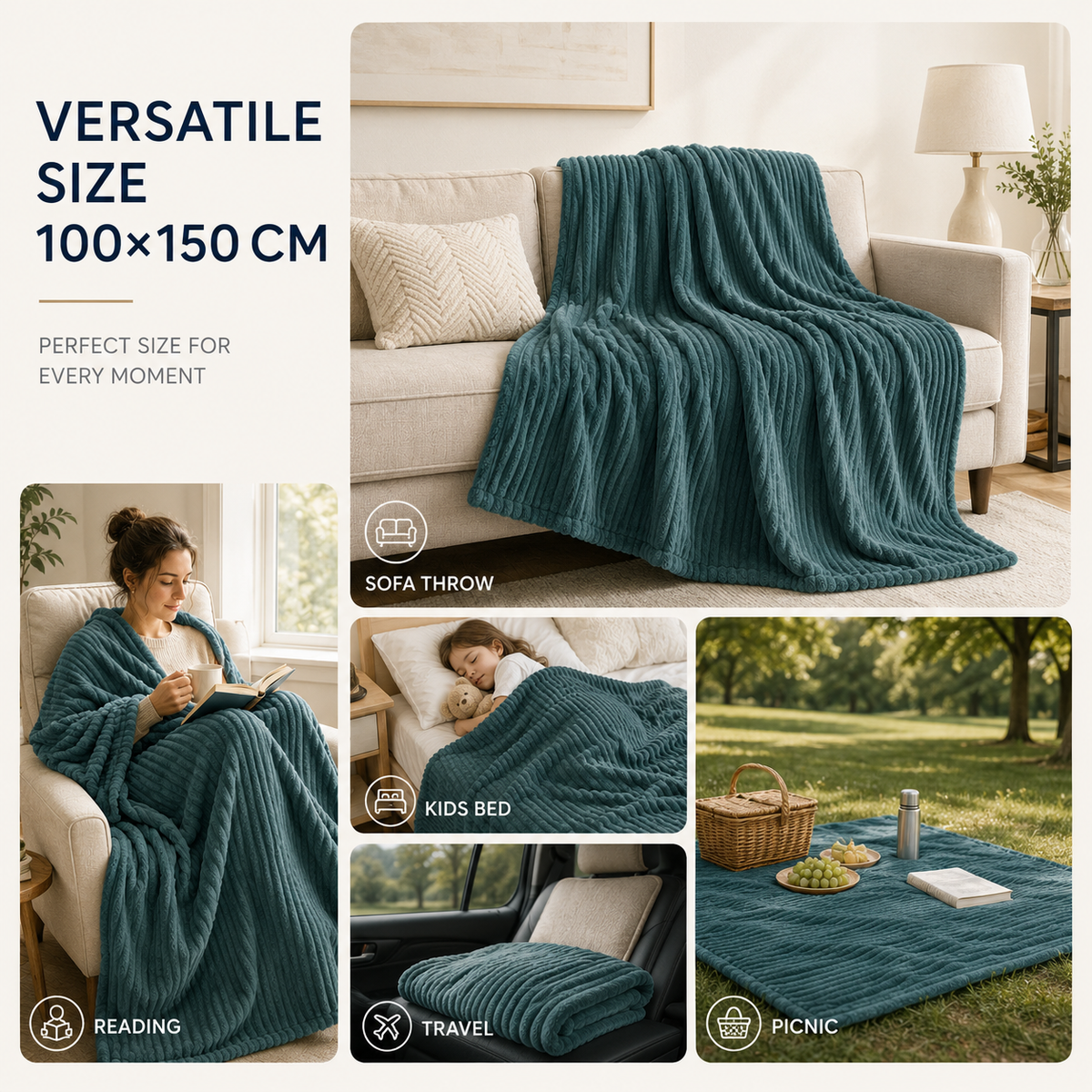 Nordspur | Thick Coral Velvet Throw