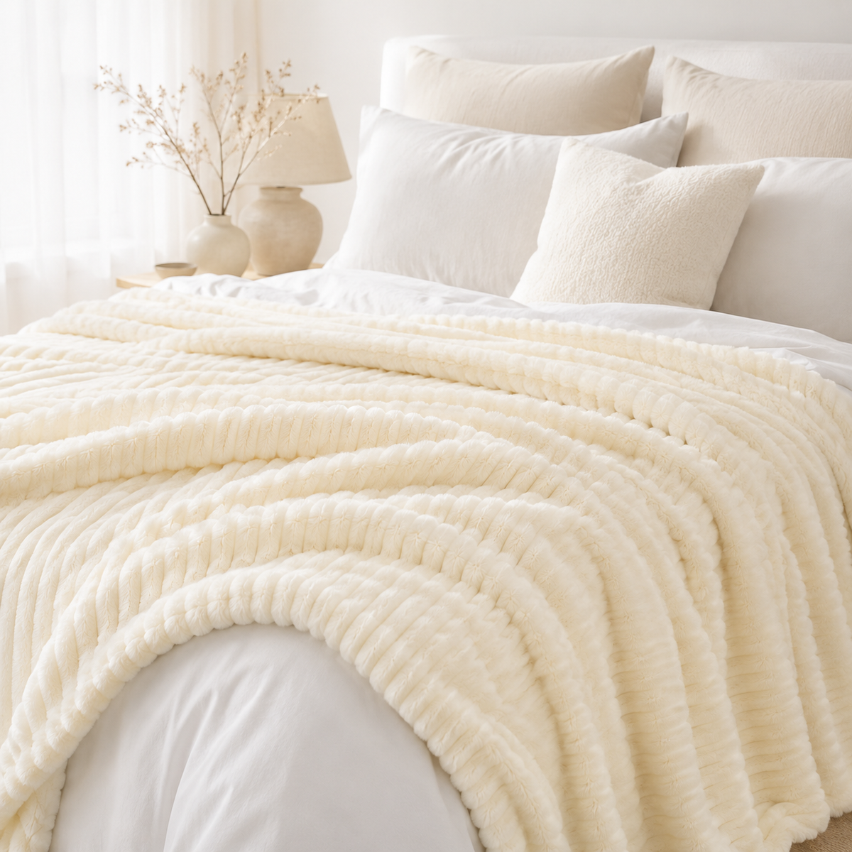 Nordspur | Thick Coral Velvet Throw