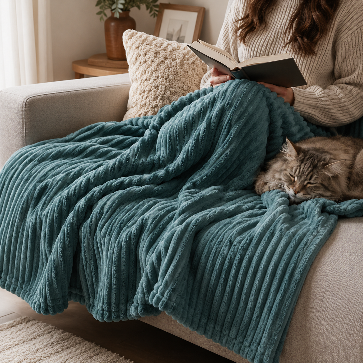 Nordspur | Thick Coral Velvet Throw