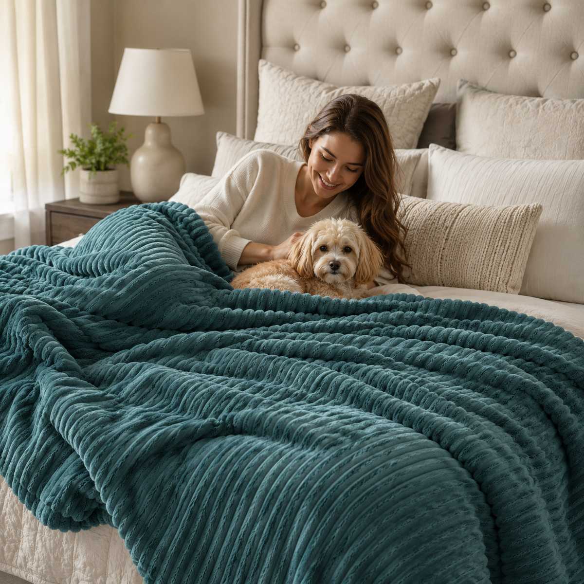 Nordspur | Thick Coral Velvet Throw