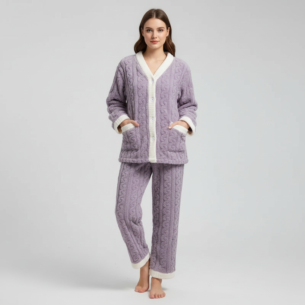 Nordspur | Thick Coral Velvet Pajama Set