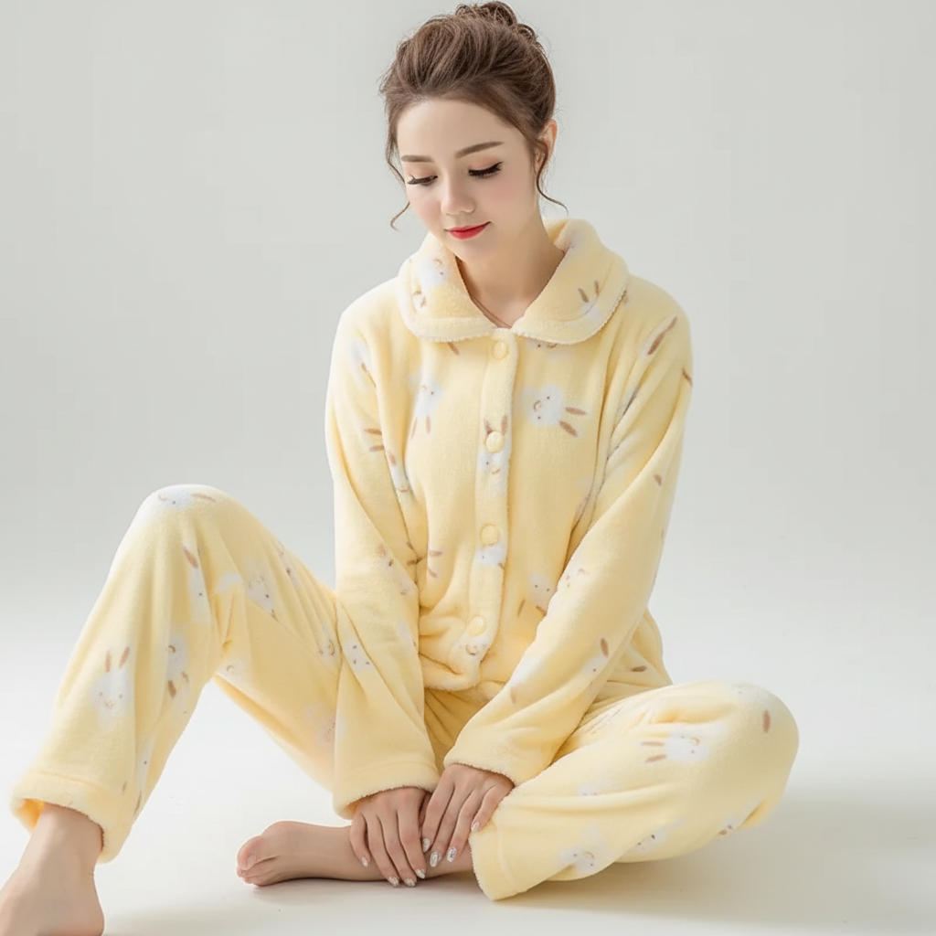Nordspur | Thickened Coral Fleece Set
