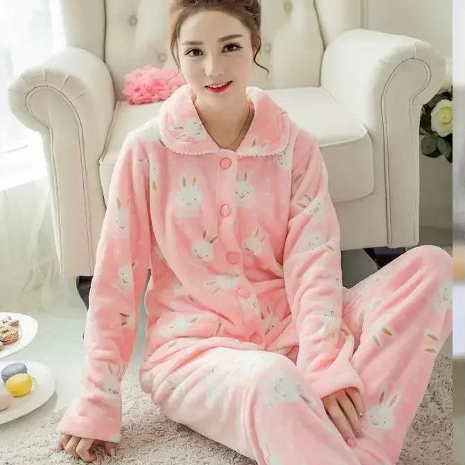 Nordspur | Thickened Coral Fleece Set