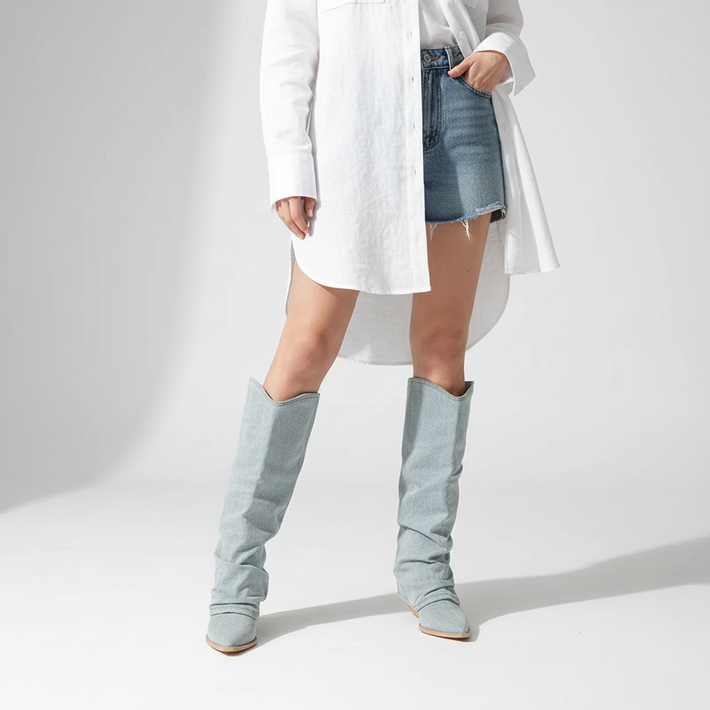 Nordspur | Thigh High Denim Boots