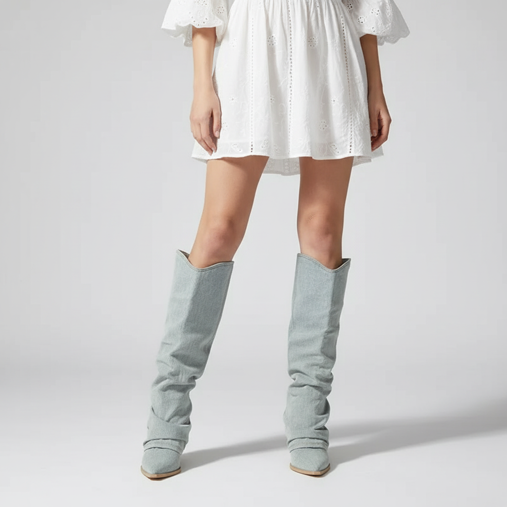 Nordspur | Thigh High Denim Boots