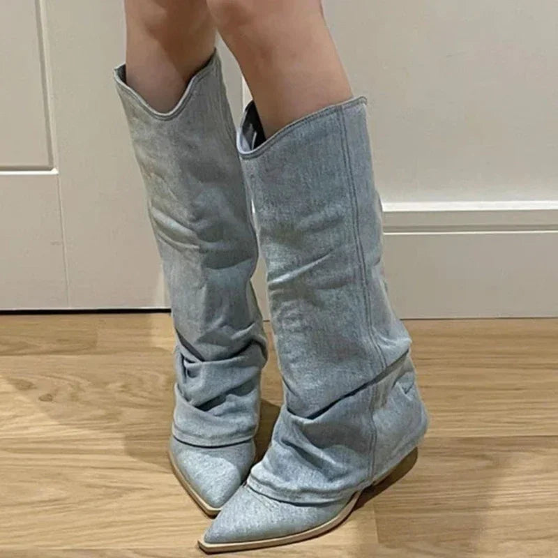 Nordspur | Thigh High Denim Boots