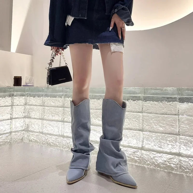 Nordspur | Thigh High Denim Boots