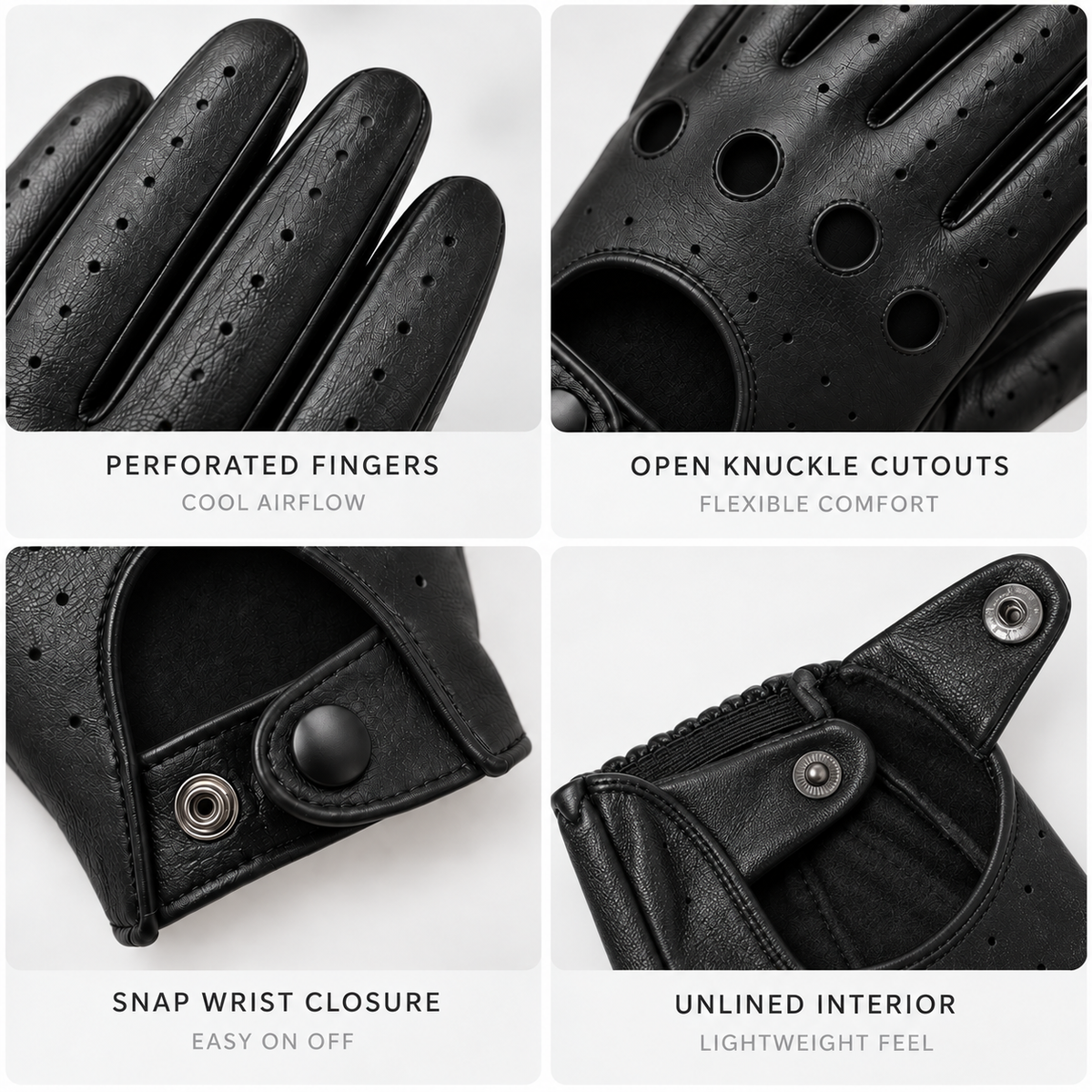 Nordspur | Thin Vegan-Leather Driver Gloves