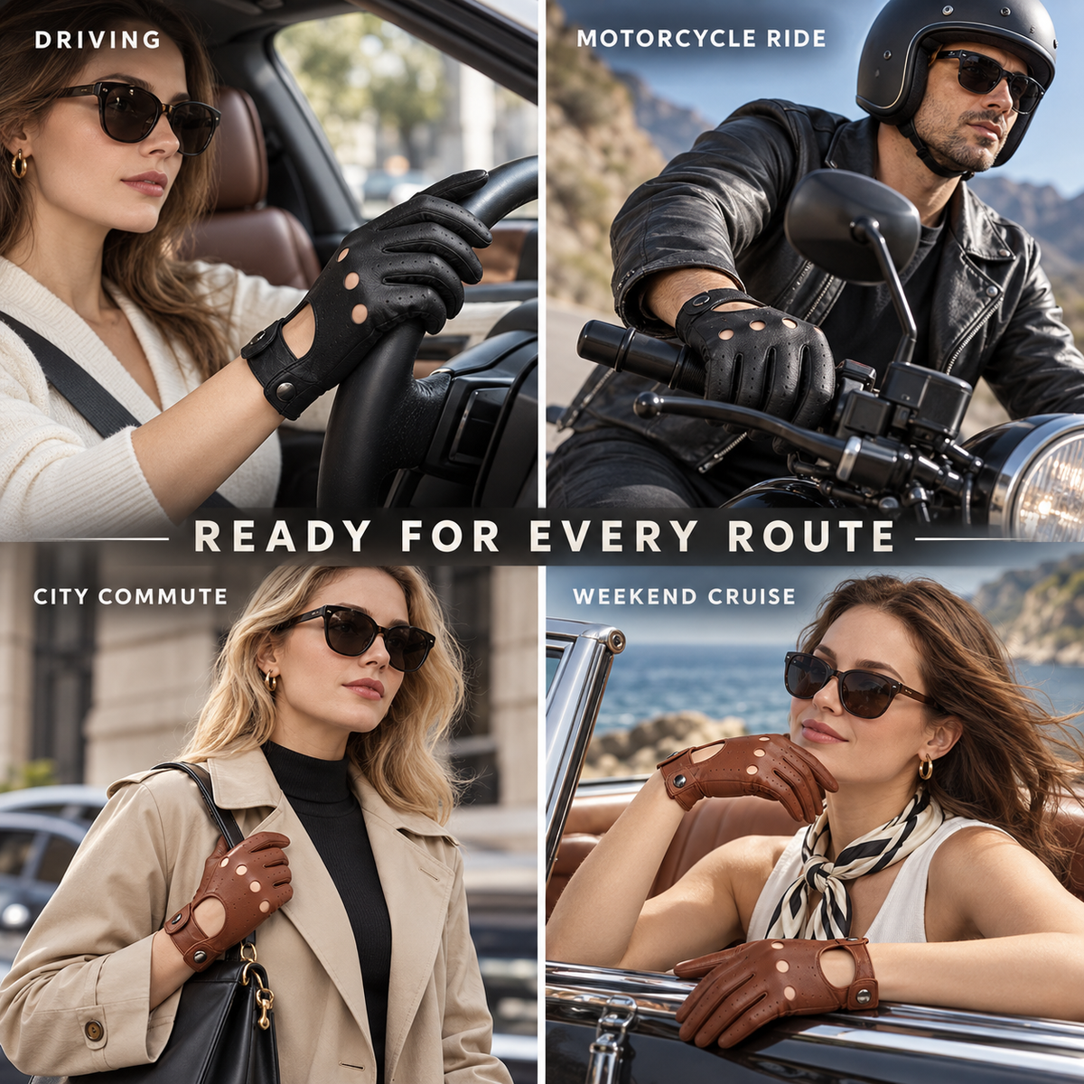 Nordspur | Thin Vegan-Leather Driver Gloves