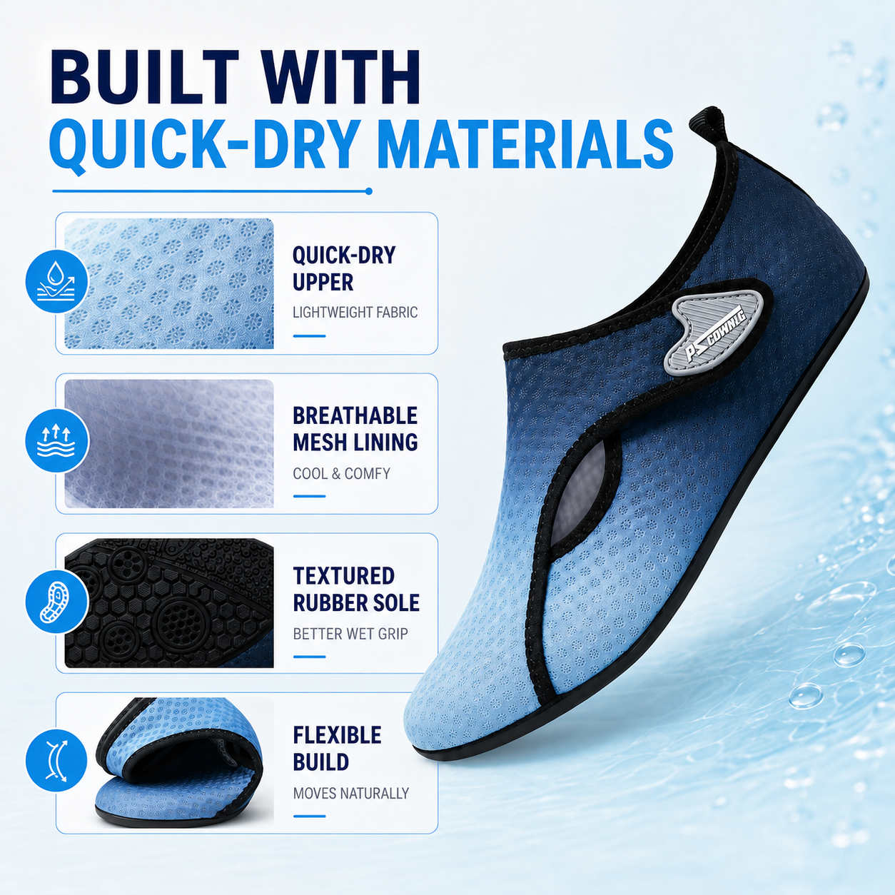 Nordspur | Tidalgrip Anti-Slip Aquatic Sock Shoe