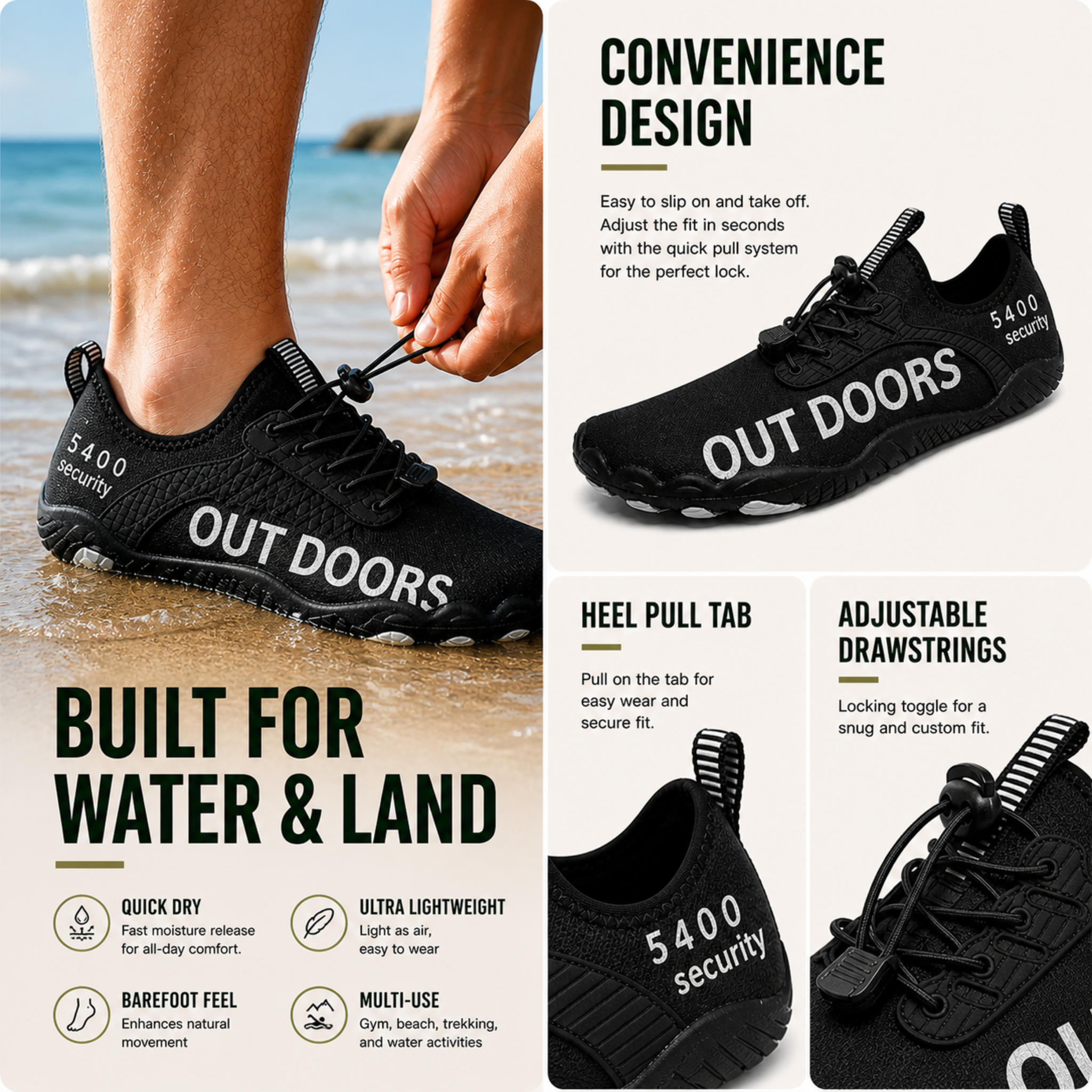 Nordspur | Tidalstep Quick-Dry Barefoot Water Shoes