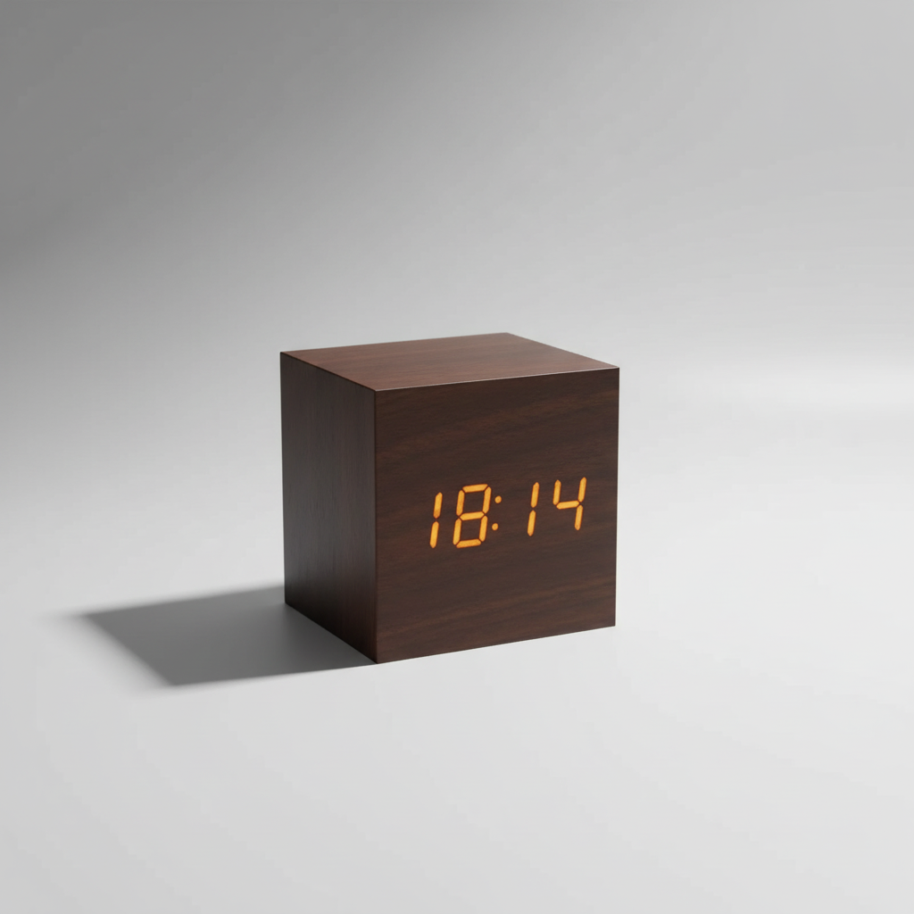 Nordspur | Timbrik Square Wooden Digital Clock