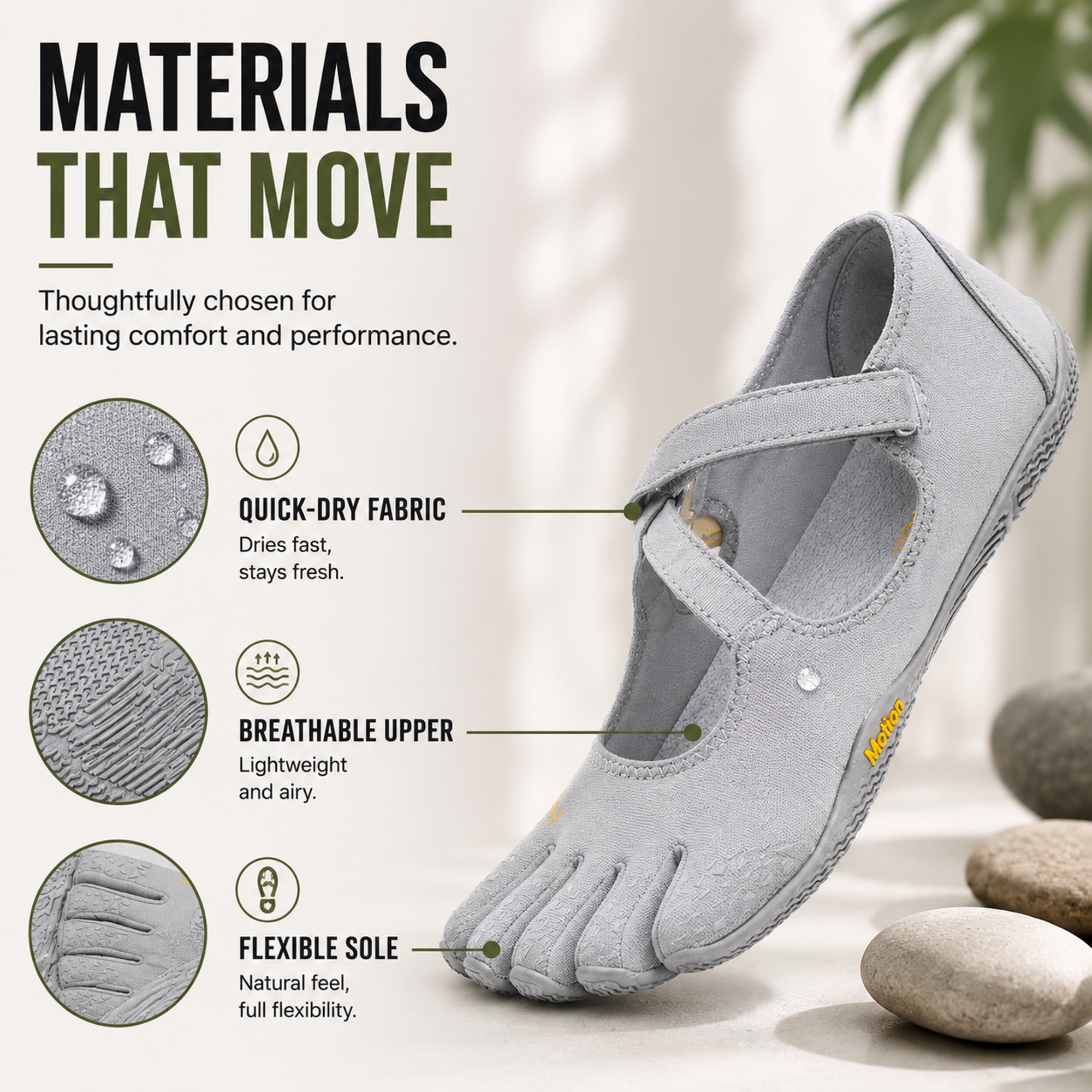 Nordspur | Toevara Five-Toe Minimalist Flat Shoe