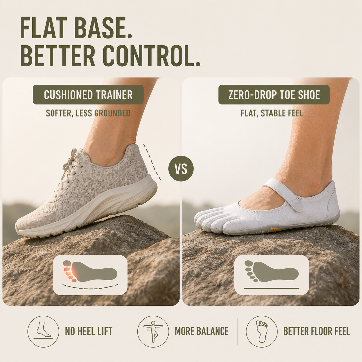 Nordspur | Toevara Women's Barefoot Toe Shoes | Zero-Drop for Lifting & Yoga