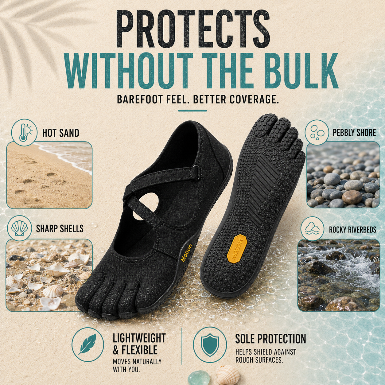 Nordspur | Toevara Women's Five-Toe Water Shoes | Quick-Dry Non-Slip Barefoot