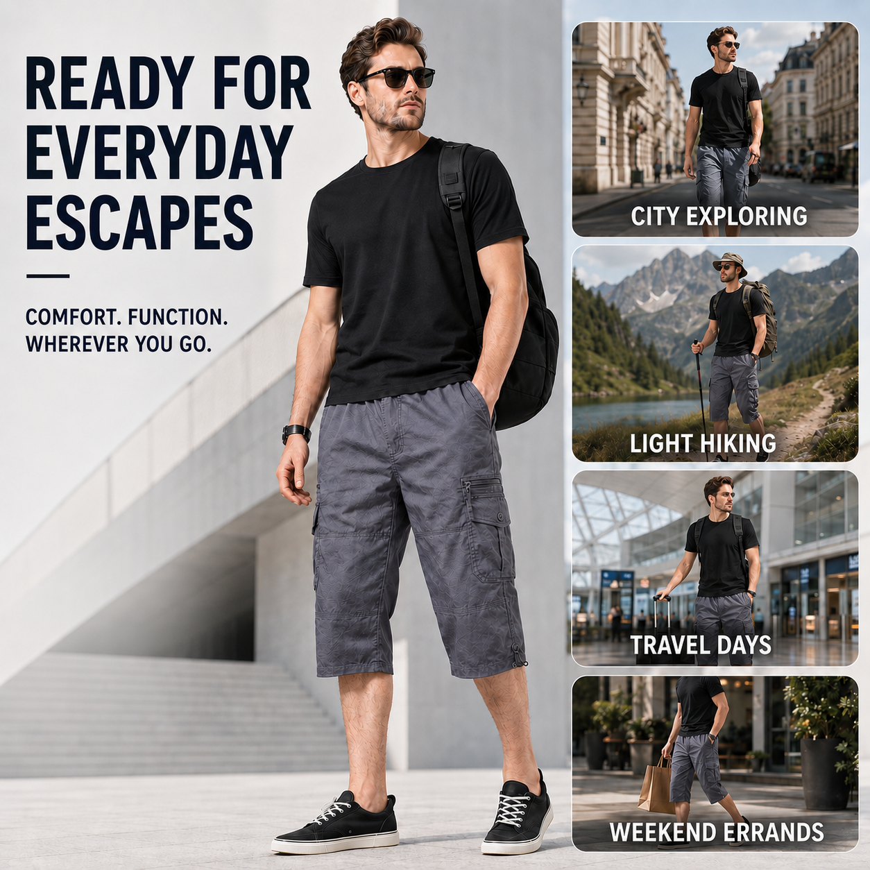 Nordspur | TrailKeen Loose Below Knee Cargo Shorts