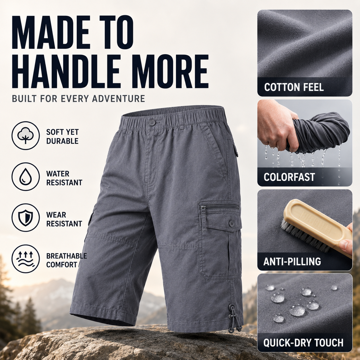 Nordspur | TrailKeen Loose Below Knee Cargo Shorts