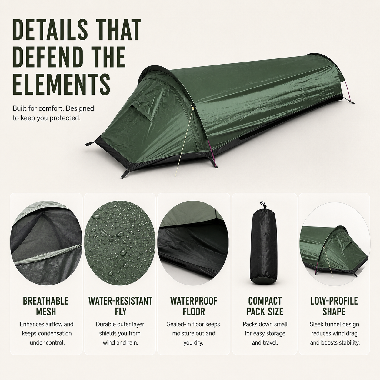 Nordspur | TrailLumen Single Person Tunnel Tent