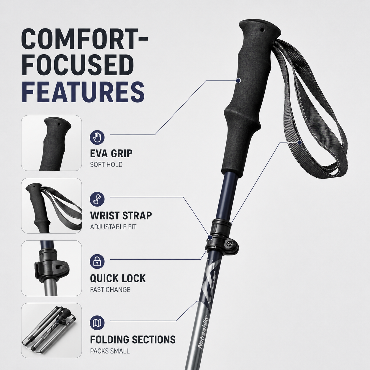 Nordspur | TrailNova Ultralight Collapsible Trekking Poles