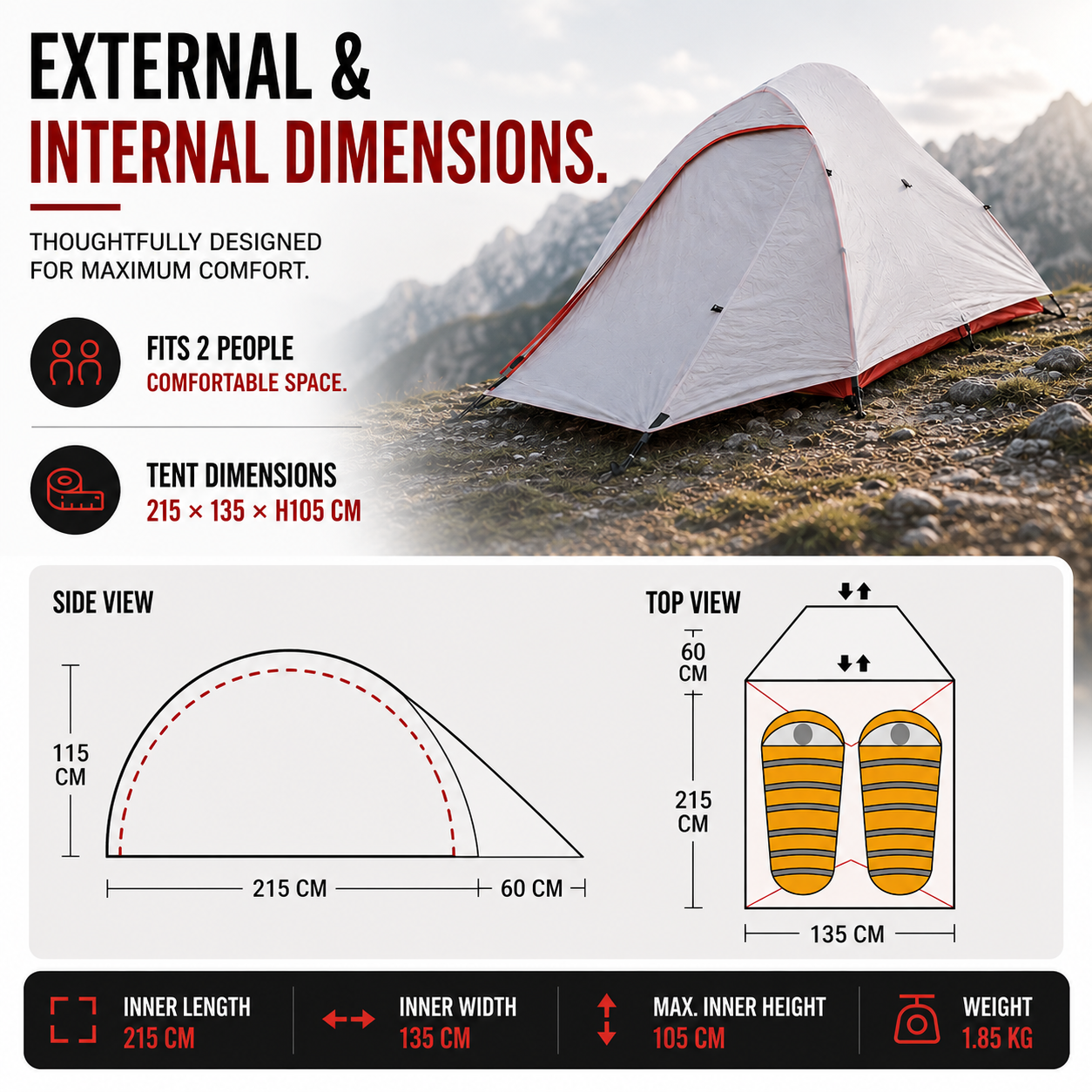 Nordspur | TrailSerein Ultralight Two Person Tent