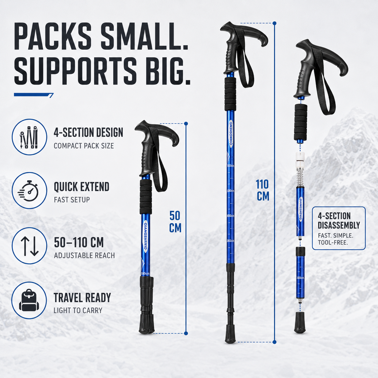 Nordspur | Trailara Foldable Telescopic Trekking Pole