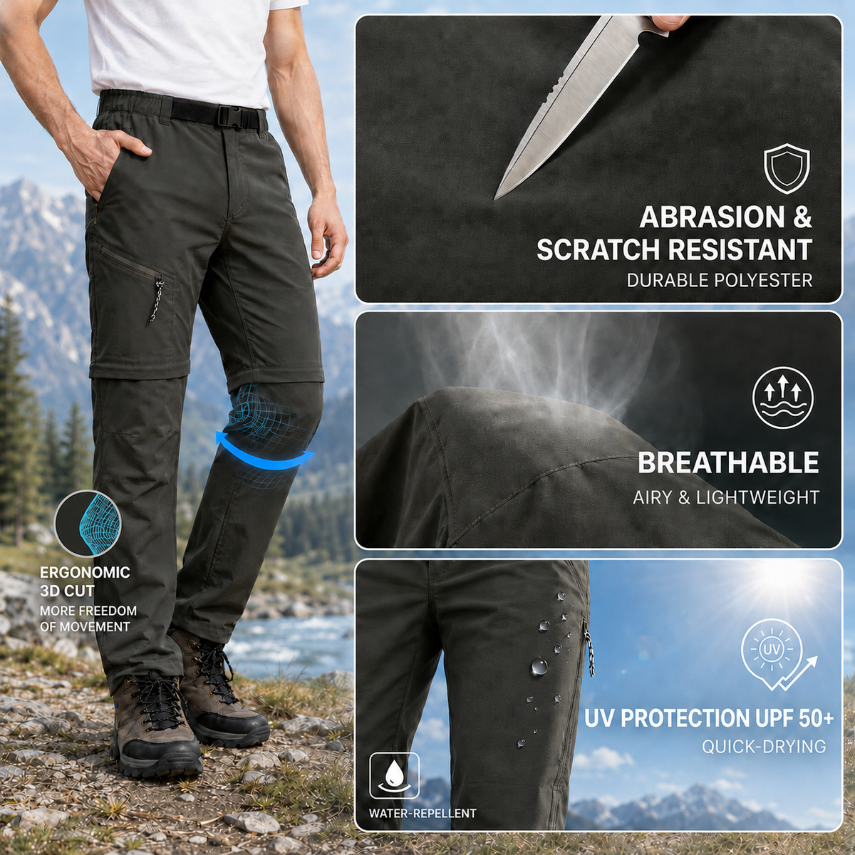 Nordspur | Traxlite Detachable-Leg Tactical Hiking Trousers