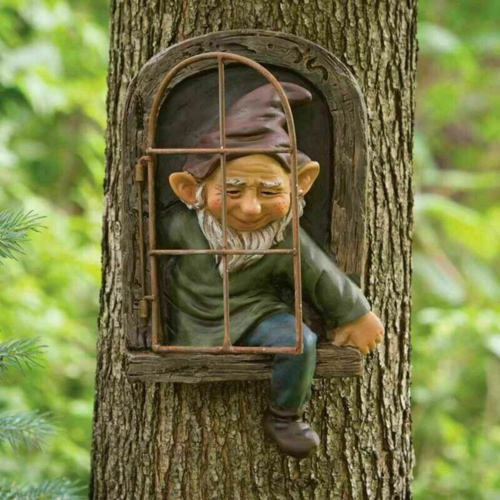 Nordspur | Treewhim Whimsical Elf Hugging Tree Statue