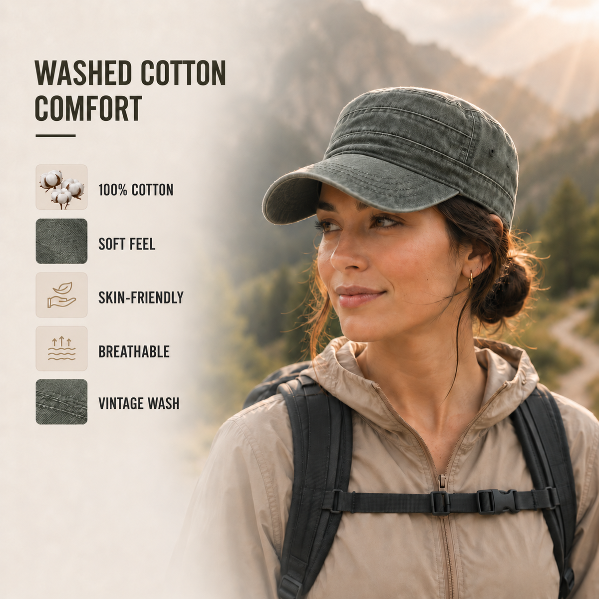 Nordspur | Troopvex Washed Flat-Top Military Cap
