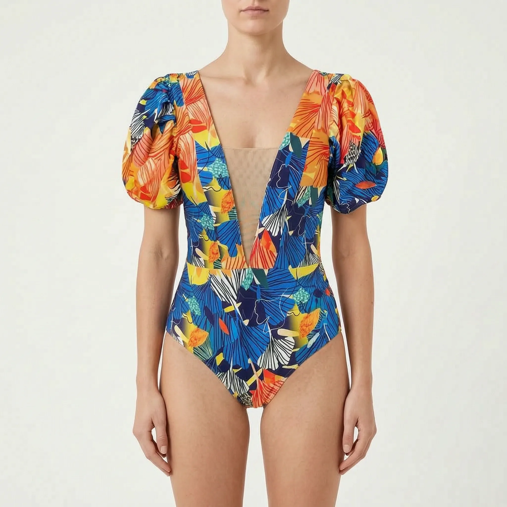 Nordspur | Tropicove Tropical Print Ruffled One-Piece Swimsuit