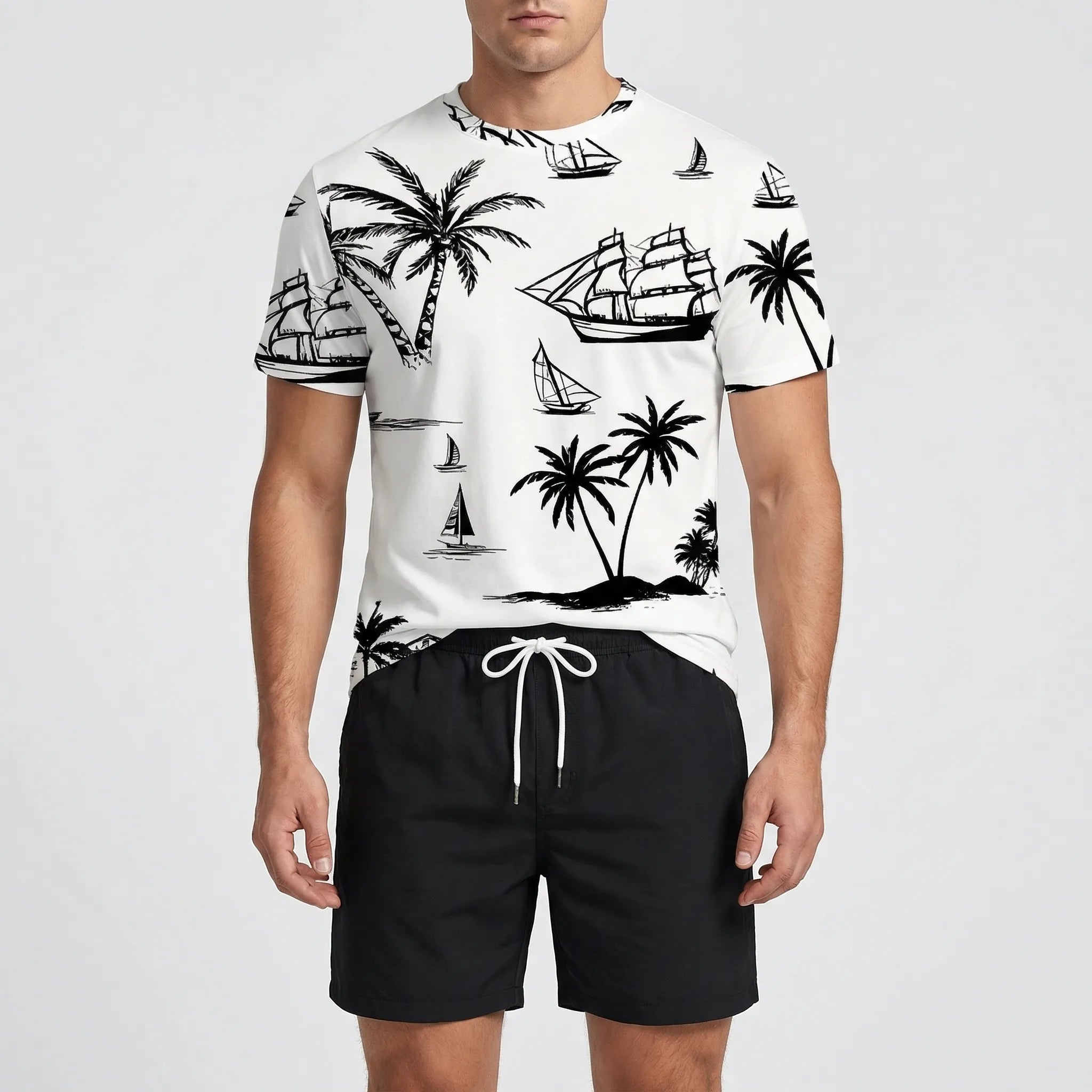 Nordspur | Tropivex Hawaiian Print Short Sleeve And Shorts Set