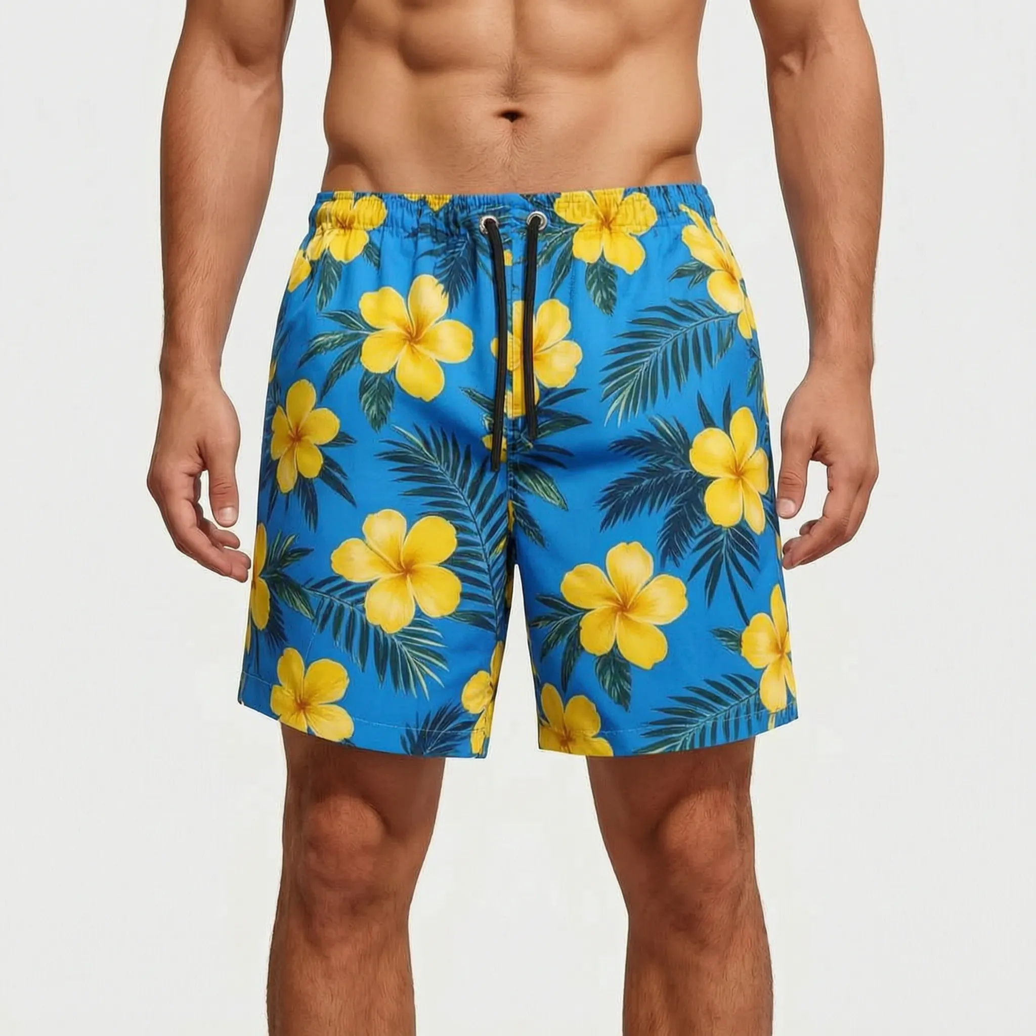 Nordspur | Tropivibe Casual Tropical Print Men's Swim Trunks