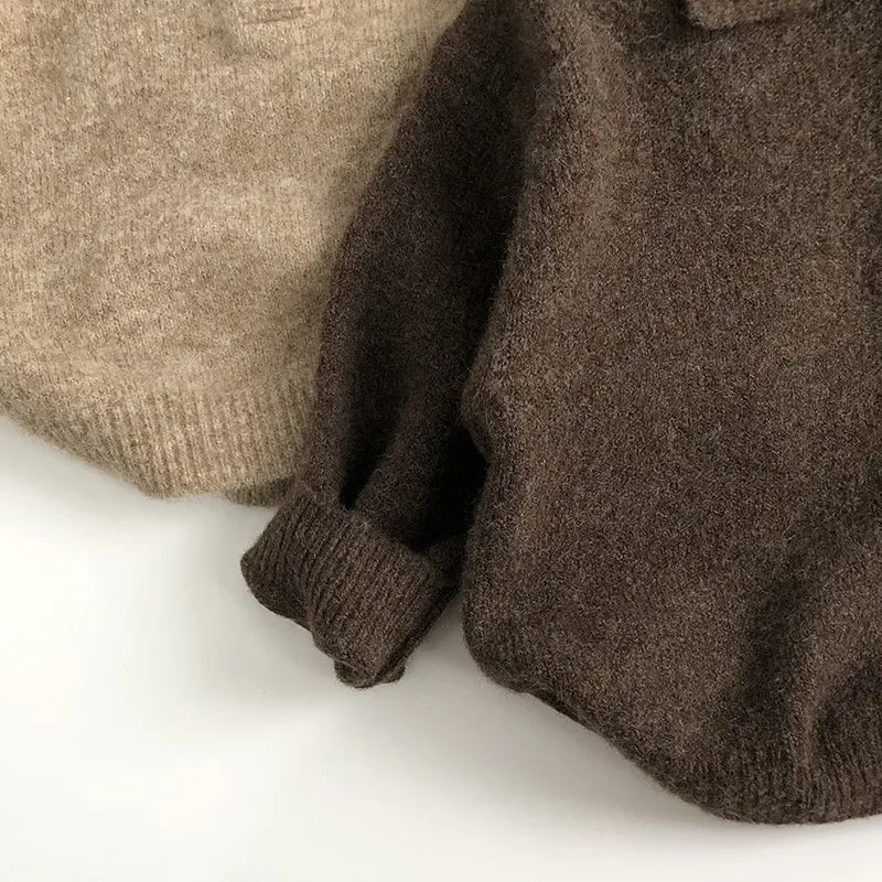 Nordspur | Turn Down Collar Knit Sweater