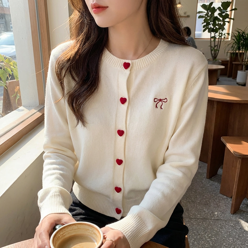 Nordspur | Valentelle Round Neck Button Cardigan