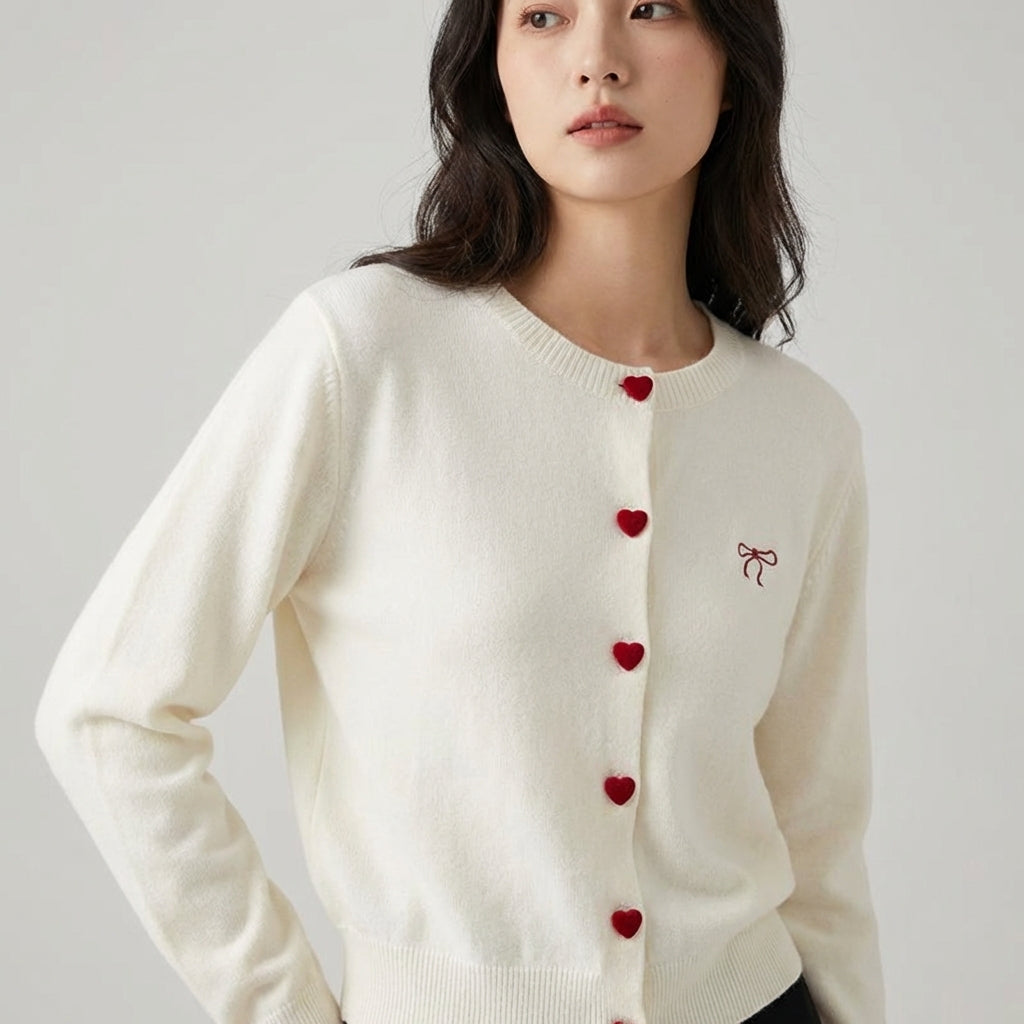 Nordspur | Valentelle Round Neck Button Cardigan