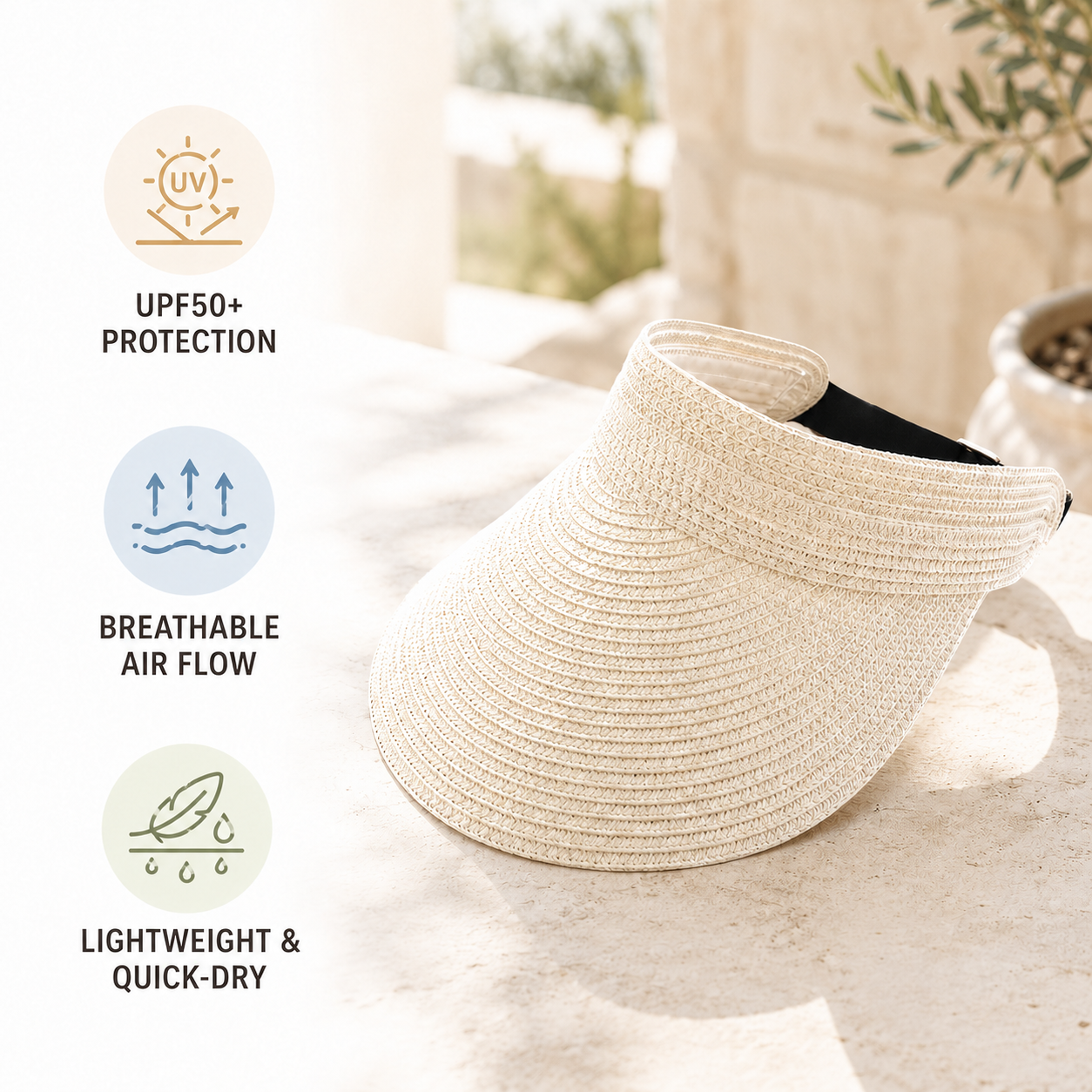 Nordspur | Vandra Woven Wide Brim Visor