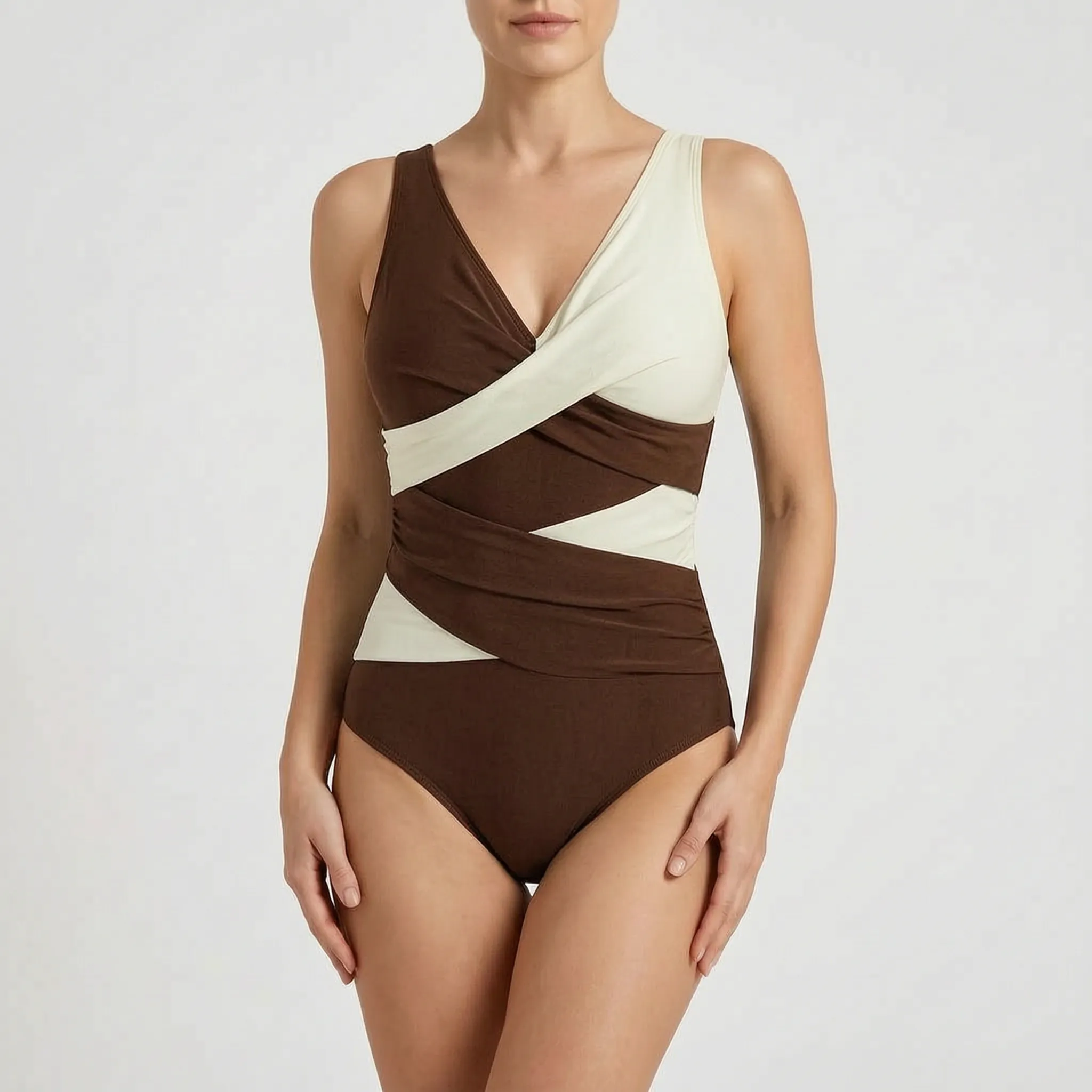 Nordspur | Vantari V-Neck Colour Block One Piece Swimsuit