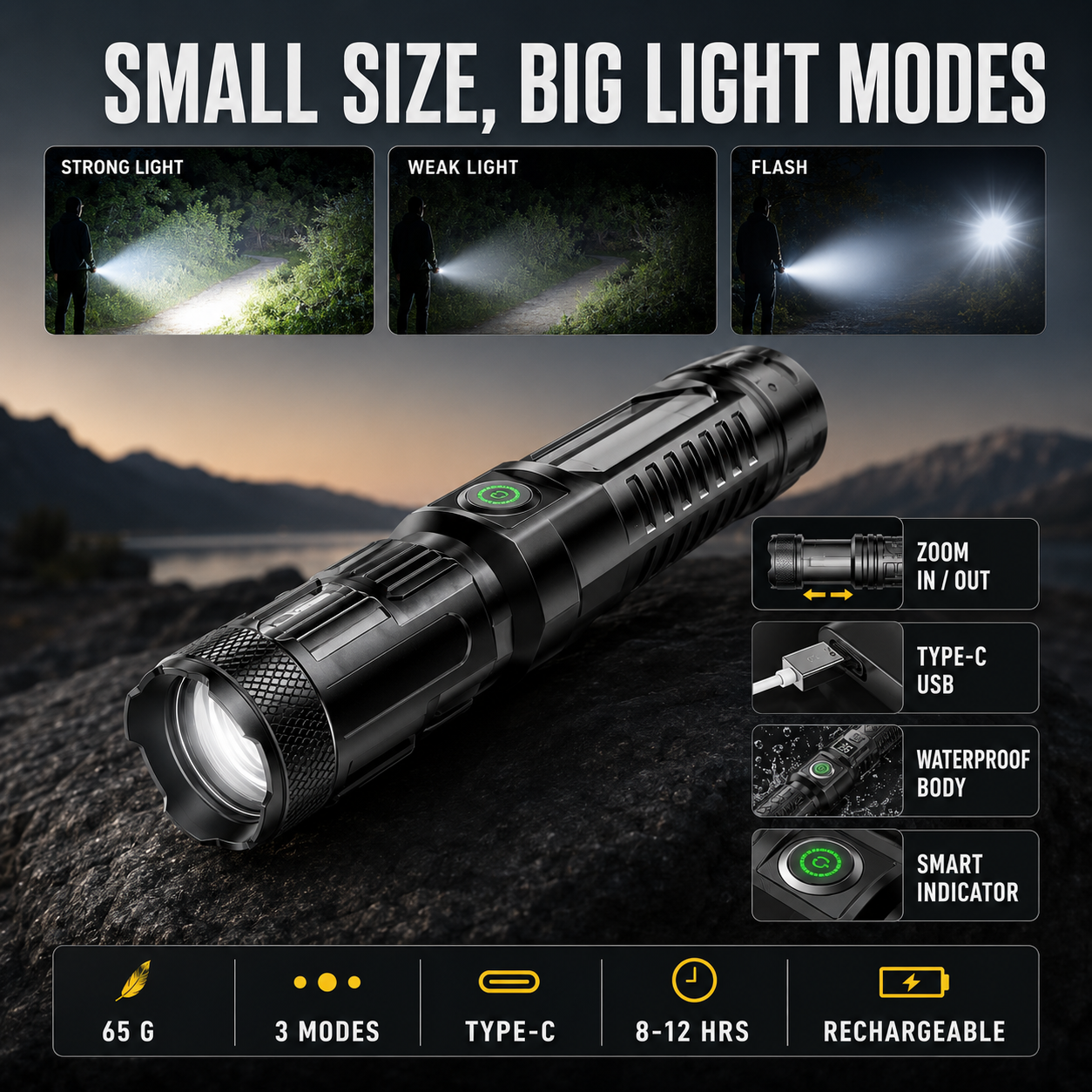 Nordspur | Vantorix High Power Rechargeable Flashlight