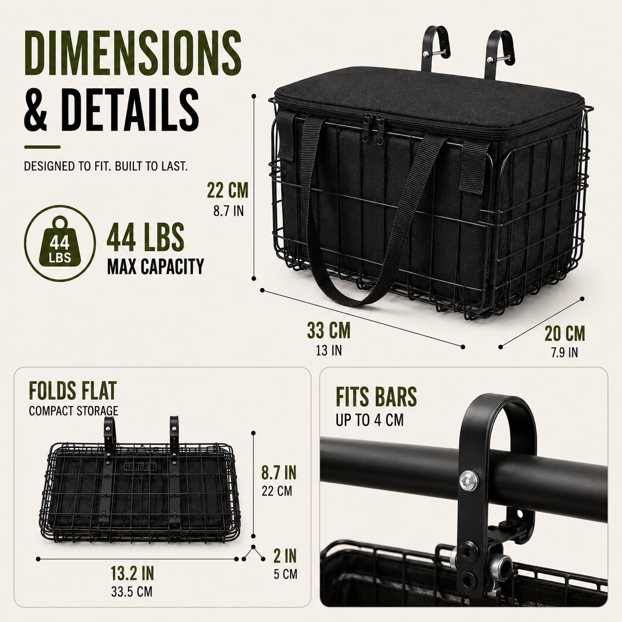 Nordspur | Veldrix Large Capacity Front And Rear Bike Basket