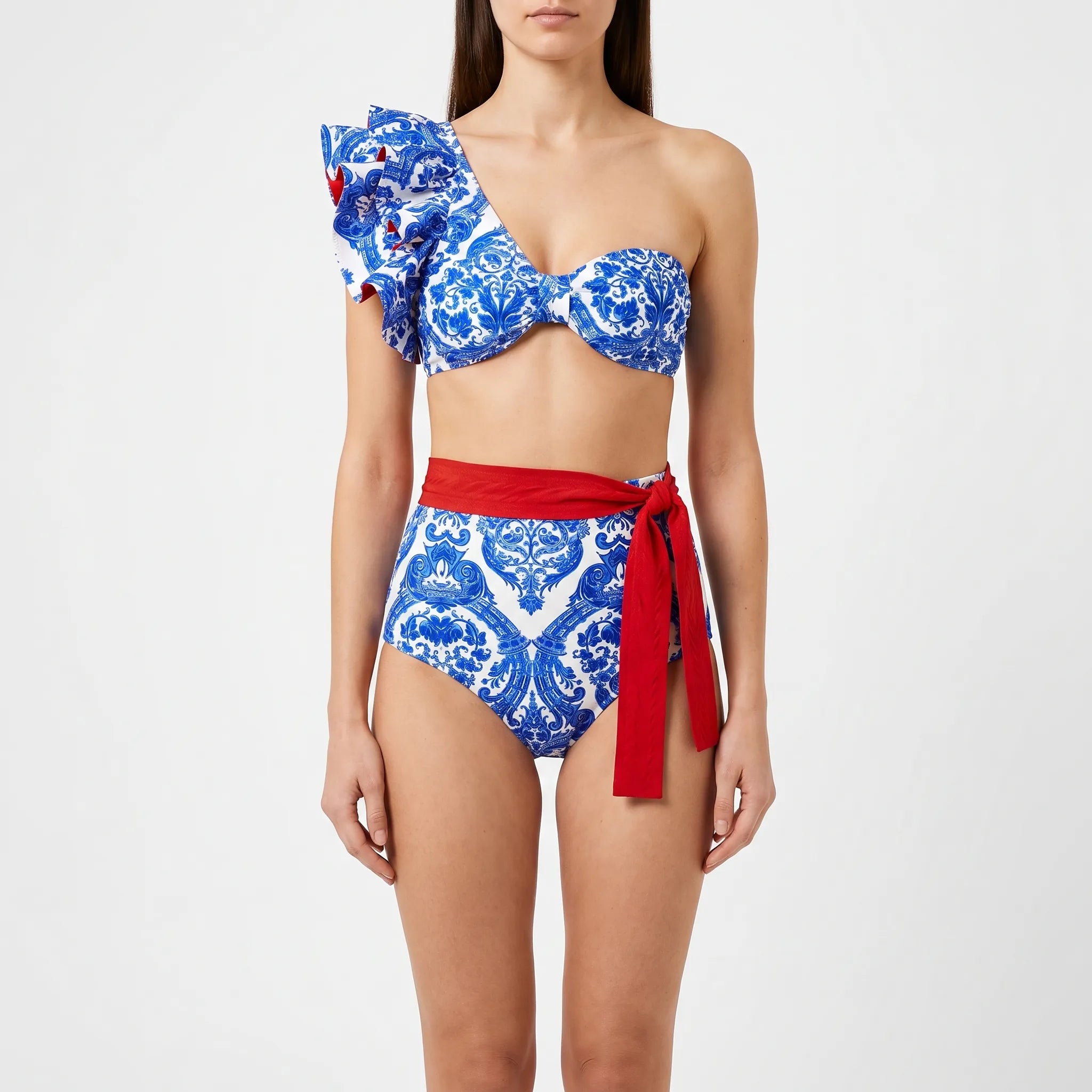 Nordspur | Veliura Ruffled High Waisted Bikini Set