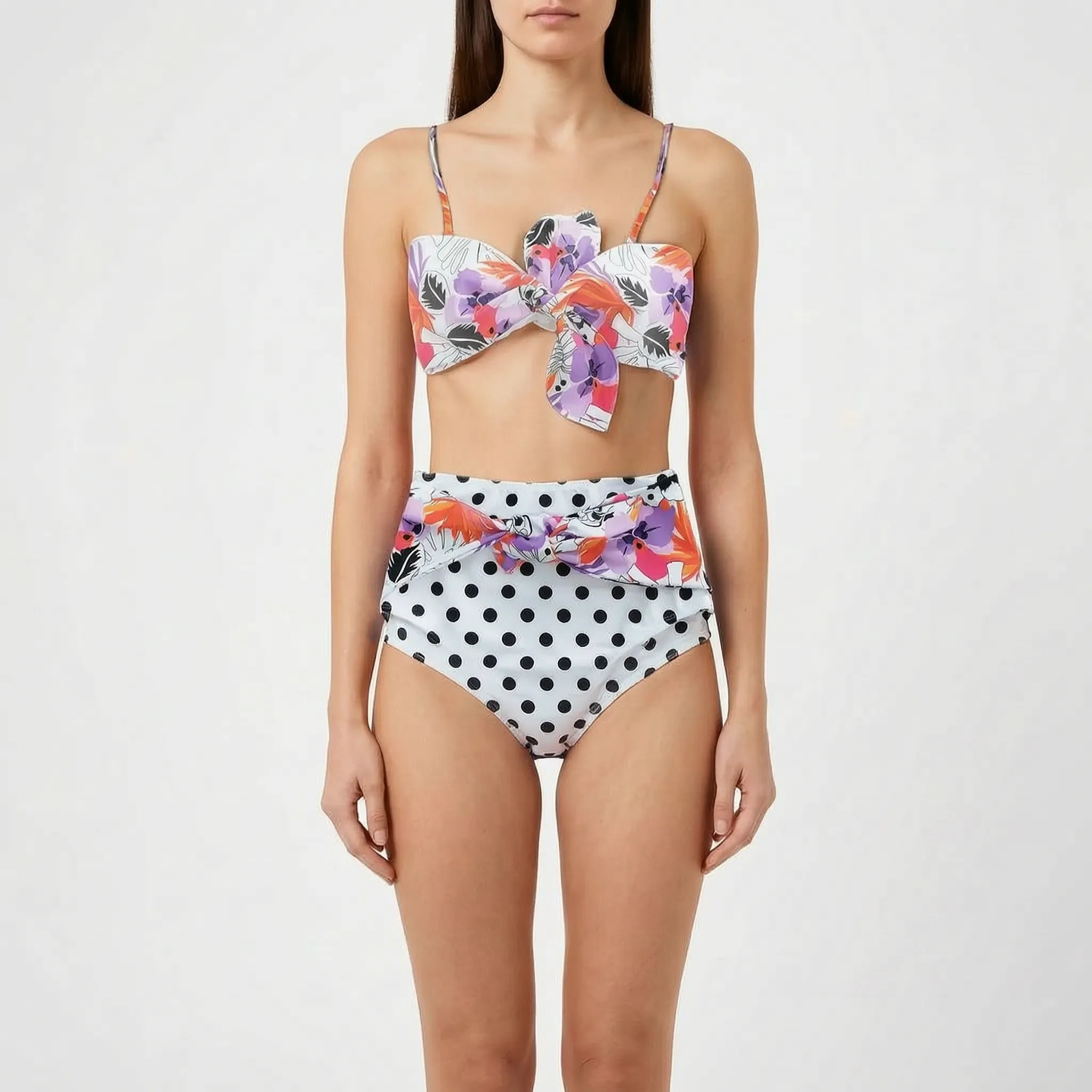 Nordspur | Veliura Ruffled High Waisted Bikini Set